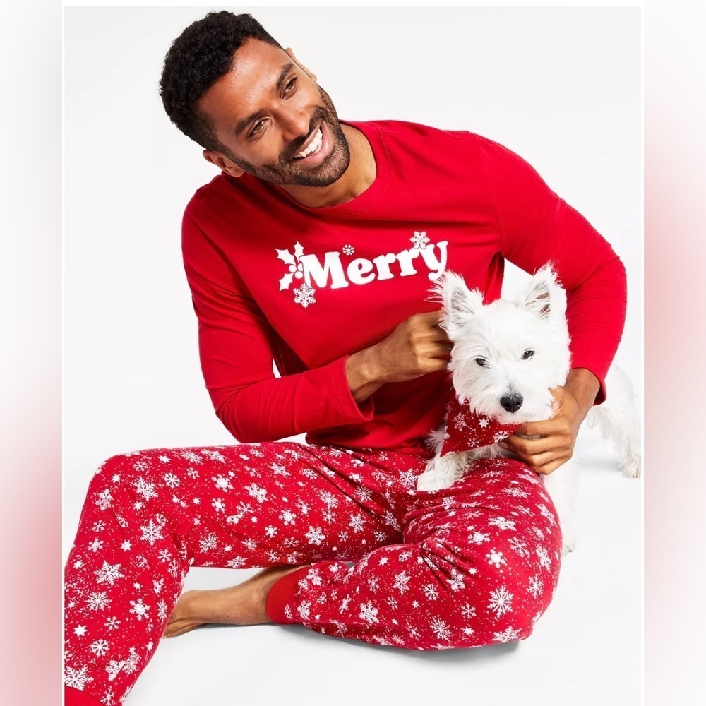Family Pajamas Matching Men's Merry Snowflake Mix It Family Pajama Set Small